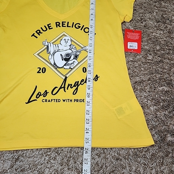True Religion Tribal Buddha Deep V Tee World Tour 2002 Los Angeles Sz M - Picture 7 of 9